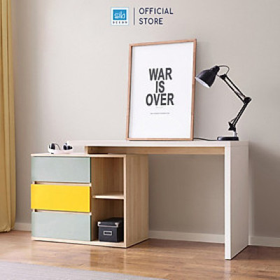 Bàn Làm Việc Kết Hợp Tủ Gỗ Nhiều Ngăn Hiện Đại Phong Cách Bắc Âu Thương Hiệu SIB Decor BLV57