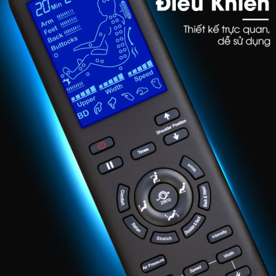 Ghế Massage Toàn Thân Lifesport LS-350 Plus, Ghế Massage Tích Hợp 5 Kỹ Thuật Và 8 Chương Trình Tự Động