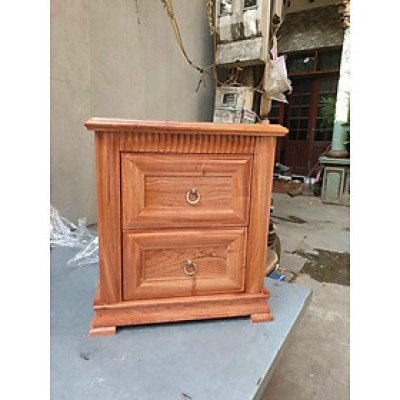 Tủ đầu giường gỗ xoan đào 2 ngăn kéo