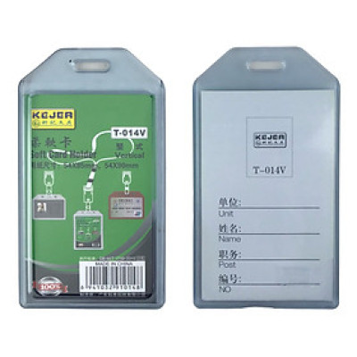 Bảng tên dẻo T-014V 5.4x8.5cm 1 mặt đứng (5/200) - Lốc