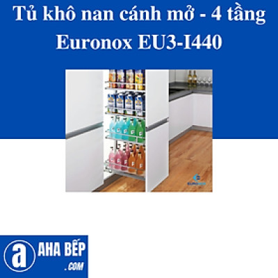 Tủ khô nan dẹt cánh rút - 4 tầng Euronox EU3-I440. Hàng Chính Hãng