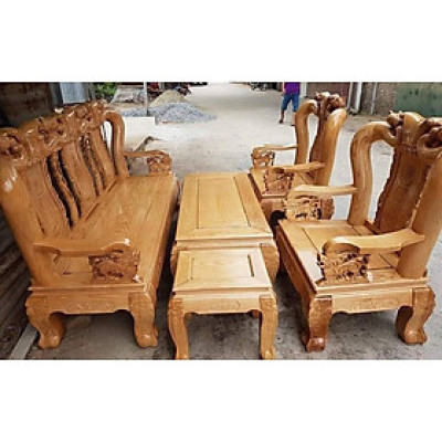 Bộ bàn ghế Minh Quốc Đào gỗ Sồi Nga