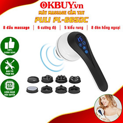 Máy massage bụng cầm tay 8 đầu pin sạc Puli PL-665DC thế hệ mới
