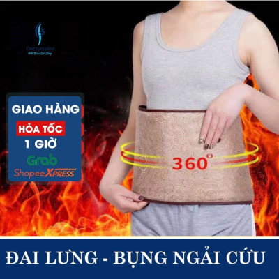 Đai bụng ngải cứu chườm nóng bụng, giảm mõ, giảm đau mỏi vùng cột sống
