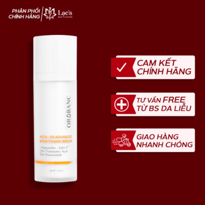 Tinh chất dưỡng trắng da chuyên sâu Orobanc asta B3 advanced B serum sáng da 30mL
