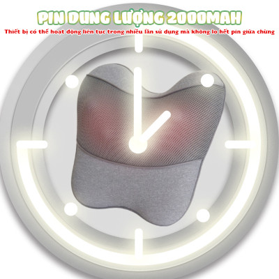 Gối massage lưng và cổ vai gáy hồng ngoại Booster Boluojun ST-1203