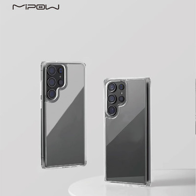 Ốp lưng trong suốt chống ố vàng cho Samsung Galaxy S25 Ultra, Mipow Tempered Transparent (Bayer Germany)_ Hàng Chính Hãng