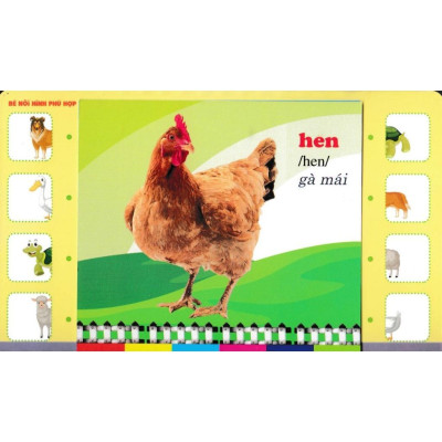 Sách - Bộ Thẻ Học Tiếng Anh - Phát Triển Trí Tuệ Cho Trẻ - Động Vật Nuôi - Hồng Ân