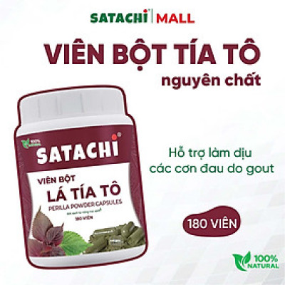 Viên Bột Tía Tô Nguyên Chất SATACHI – 100% Lá Tía Tô – Dạng Viên Tiện Lợi – Hộp 180 viên