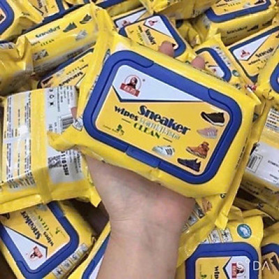 Khăn ướt lau giày gói 80 miếng, khăn lau đa năng, khăn vệ sinh túi xách balo