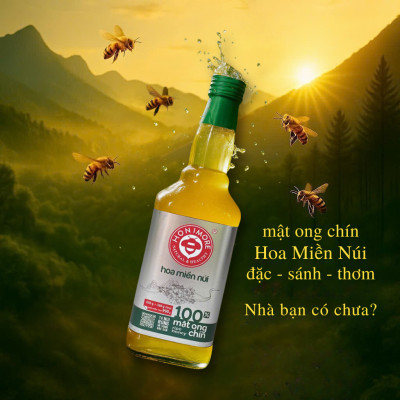 Honimore Mật ong chín Hoa Miền Núi 630g - MUA 2 TẶNG 1 CHAI CÙNG  SIZE