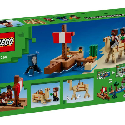 Đồ Chơi Lắp Ráp Chuyến Thám Hiểm Trên Tàu Cướp Biển - The Pirate Ship Voyage - Lego Minecraft 21259 (166 Mảnh Ghép)