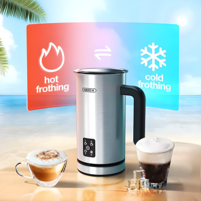 Máy tạo bọt sữa Nóng và Lạnh 4 trong 1 Thương hiệu Mỹ cao cấp HiBREW - M3A - HÀNG NHẬP KHẨU