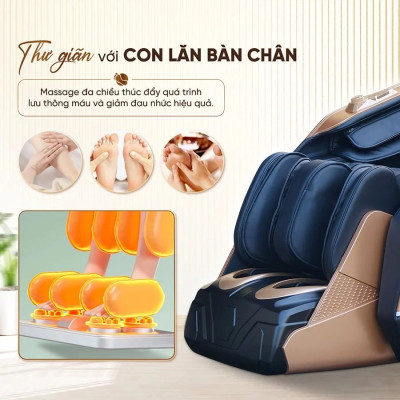 Ghế Massage Toàn Thân Lifesport LS-660E, Ghế Massage Với Hệ Thống Con Lăn Hiện Đại, Điều Khiển Bằng Giọng Nói
