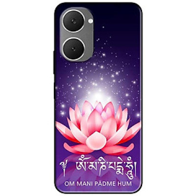 Ốp lưng cho Vivo Y03 - Y03T - Y18 - Y18S - Y18T - Y27 5G - Y28 4G - Y36 - Om Mani Tím Hồng - Hàng Chính Hãng