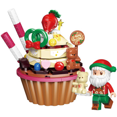 Đồ Chơi Lắp Ráp Chủ Đề Giáng Sinh - Chocolate Strawberry Cake - Keepplay K29805 (120 Mảnh Ghép)