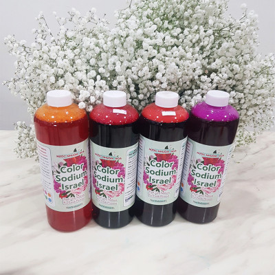 10 chai Nhuộm Hoa tươi dạng nước (Chai 1L x 10 Màu) Công Nghệ Israel giúp hoa nhuộm đổi màu theo ý muốn nhuộm trên 250 cành hoa x 1 chai