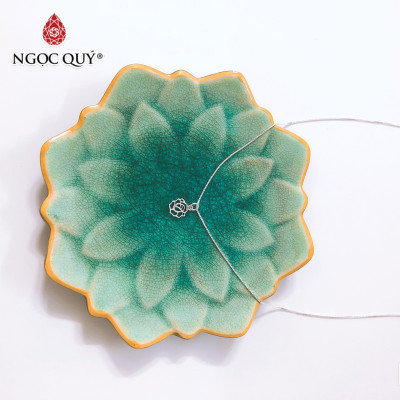 Dây chuyền bạc mặt hoa hồng - Ngọc Quý Gemstones