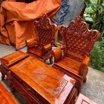 Bộ Bàn Ghế Hoàng Gia Gỗ Xà Cừ