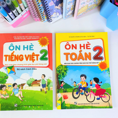 Bộ 2 cuốn Ôn Hè Toán + Tiếng Việt 2 Cánh Diều - ndbooks