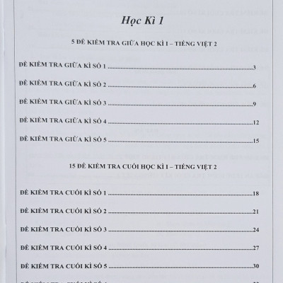 Combo Sách - Đề kiểm tra Tiếng Việt 2 học kì I + II