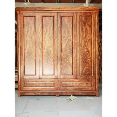 Tủ quần áo gỗ hương 4 buồng (Hỗ trợ phí vận chuyển khu vực Hà Nội)