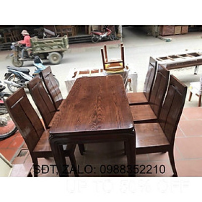 Bàn ăn gỗ sồi xám