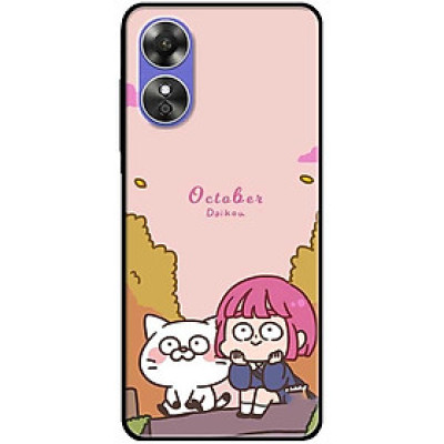 Ốp lưng cho Oppo A54 - A55 - A55s - Oppo A56 5G - Oppo A18 - A38 - A58 - Cô Gái Mèo Trắng OCT - Hàng Chính Hãng