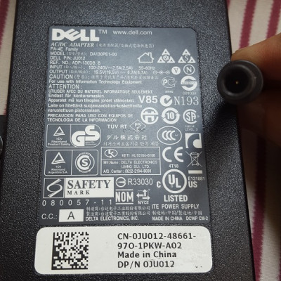 Adapter sạc laptop Dell 130w (19.5v-6,7A) Slim, kim to 7.4mm x 5.0mm dùng cho laptop  Precision M4400,M4500, Latitude E6400, E6410,E6500,E6510,E6420,E6520,E6430,E6530,E7240,E7440,E6440,E6540 - Hàng chính hãng