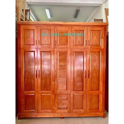 tủ áo xoan đào 5c 2 tầng