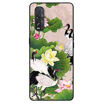 Ốp lưng dành cho Oppo Find X2 mẫu Sen Và Hạc