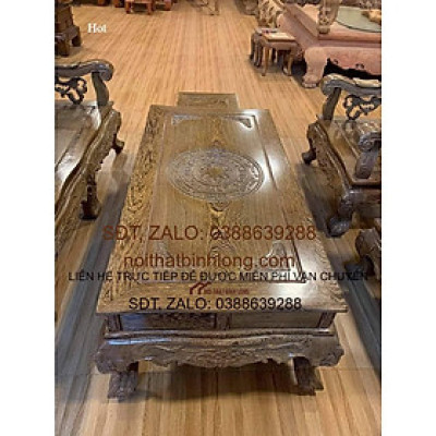 bộ bàn ghế phòng khách hoàng gia gỗ mun đuôi công