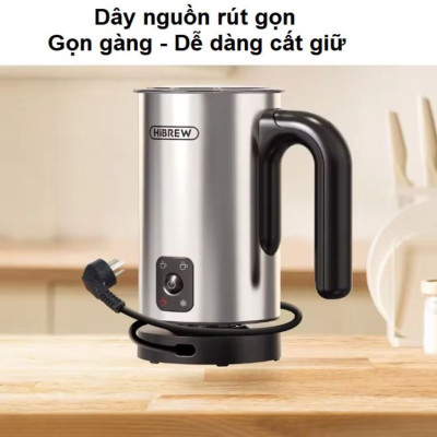 Máy tạo bọt sữa Nóng và Lạnh 4 trong 1 thương hiệu Mỹ HiBREW M3A - Hàng nhập khẩu