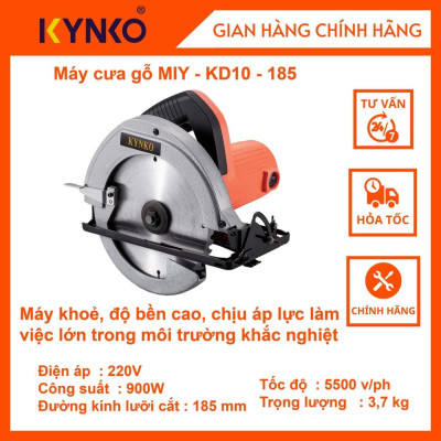 Máy cưa gỗ cầm tay chính hãng Kynko MIY- KD10 -185 # 6093 siêu khỏe