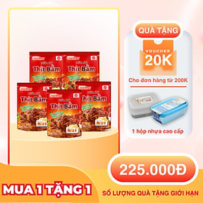 Combo 5 Gói Xốt Mì Ý Thịt Bằm [TẶNG KÈM HỘP NHỰA CAO CẤP] Nisshin Seifun Welna