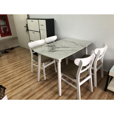 Bộ bàn ghế mango mặt bàn giả đá