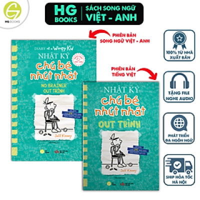 Sách Nhật Ký Chú Bé Nhút Nhát tập 18: No Brainer - Phiên bản tiếng song ngữ Việt-Anh