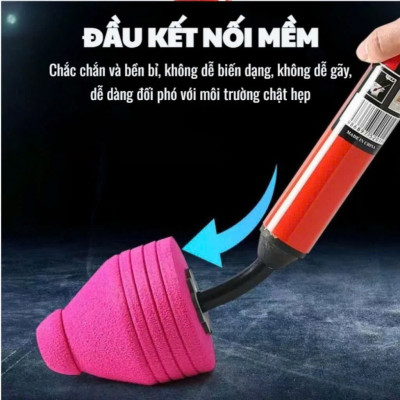 Dụng cụ thông tắc bồn cầu, cống bằng khi nén áp lực siêu mạnh