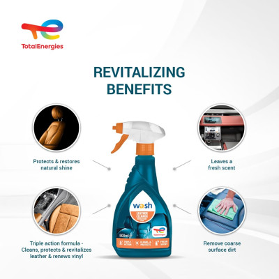 Dung dịch vệ sinh và bảo dưỡng ghế da ô tô Total Energies TE-LC500 500ml - làm mềm mịn da, phục hồi da, chống lão hóa da