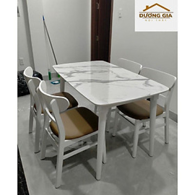 Bộ bàn ghế mango mặt bàn giả đá