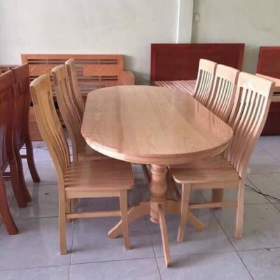 bàn ăn gỗ sồi nga