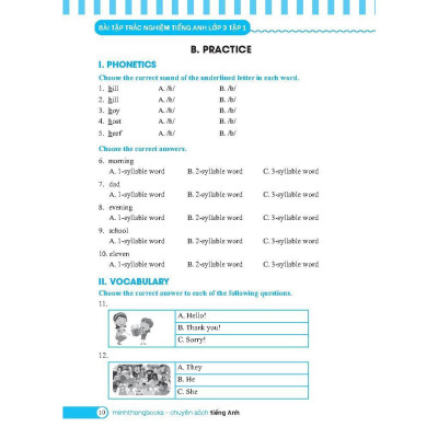 Sách - Global Success - Bài Tập Trắc Nghiệm Tiếng Anh Lớp 3 - Tập 1 - Minh Thắng