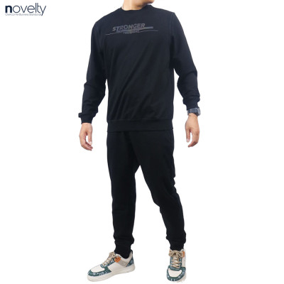 Bộ nỷ chui đầu họa tiết phản quang Novelty Regular fit đen NBNMMDMT3R230633B