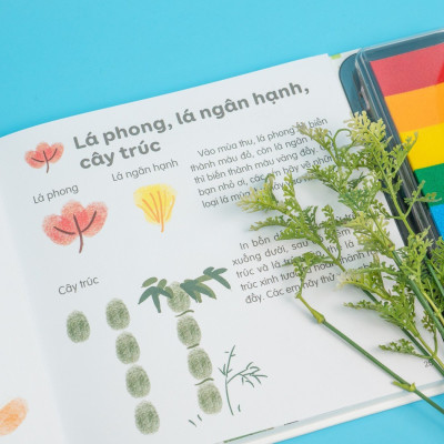 Sách - 100++ ý tưởng sáng tạo vẽ tranh bằng vân tay - Thực vật - Đinh Tị Books