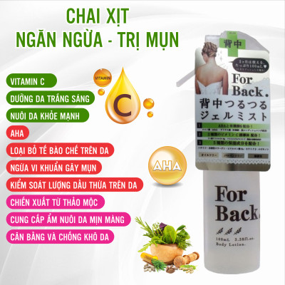 Gel Xịt Dưỡng Ẩm Ngăn Ngừa Mụn Lưng Pelican For Back Gel Mist (Chai 100 mL)