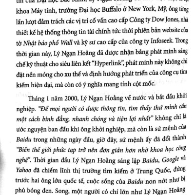 Lý Ngạn Hoằng Và Baidu (Seri Tủ Sách Doanh Nhân Hàng Đầu Châu Á)