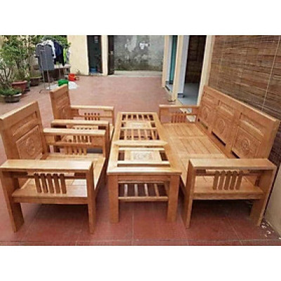 Bộ bàn ghế gỗ sồi Nga