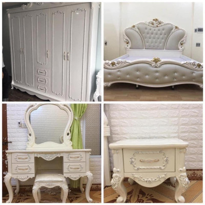 combo bộ giường tủ tân cổ điển đẹp