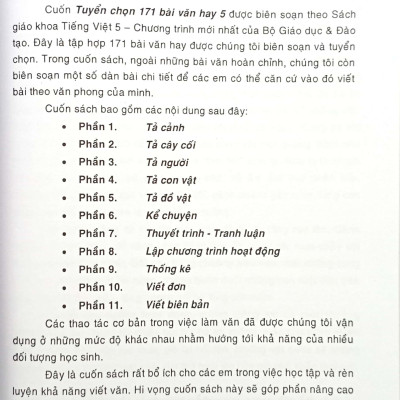 Tuyển Chọn 171 Bài Văn Hay 5