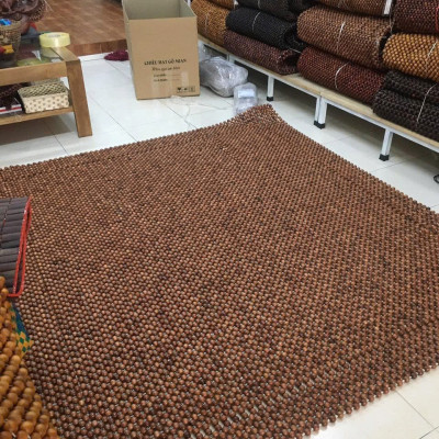 Chiếu Hạt Gỗ Hương Cao Cấp - Kích Thước 1,5mx1,9m hạt 1.8cm ( video , hình thật )